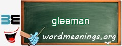 WordMeaning blackboard for gleeman